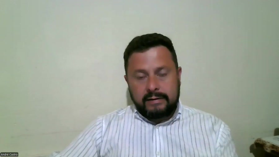André, cliente de inventário e contratos, em depoimento em vídeo